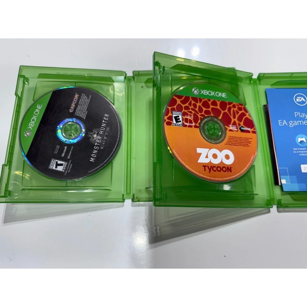 Microsoft Xbox One Zoo‎ Tycoon and Monster Hunter World Video Game Lot